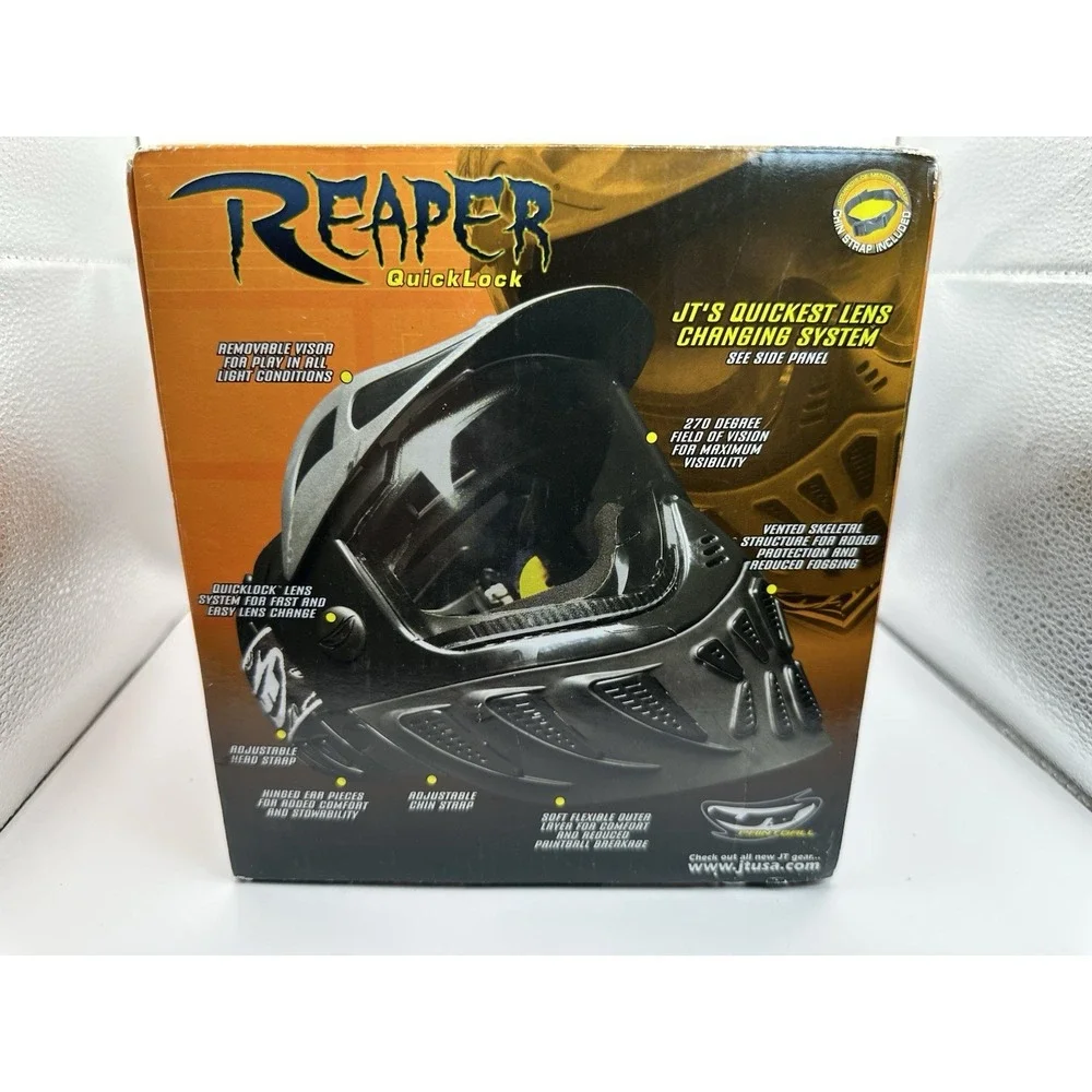 JT Quick Lock Paint Ball Mask Black, One Size